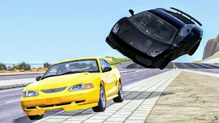 High Speed Traffic Car Crashes #108 - BeamNG Drive | CrashBoomPunk