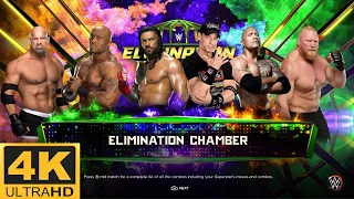 ROCK VS CENA VS LESNAR VS ROMAN VS BOBBY VS GOLDBERG WWE 6 MAN ELIMINATION CHAMBER MAY 2024