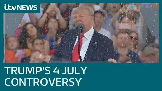 Trump praises military in Independence Day address | ITV News