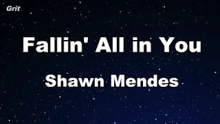 Fallin' All in You - Shawn Mendes Karaoke 【No Guide Melody】 Instrumental