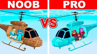 Casa HELICOPTERO en Reto de Familias NOOB vs PRO en Minecraft