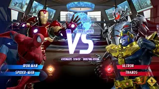 MARVEL VS. CAPCOM: INFINITE Ironman,Spider-Man VS CPU Ultron,Thanos