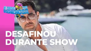 Zezé Di Camargo desafina durante  show e vídeo viraliza