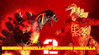 BURNING GODZILLA [2019] VS BURNING GODZILLA [1995] 2( stop motion movie)