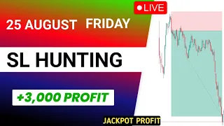 Live Intraday Trading Using SL Hunting  | 25 August 2023 |