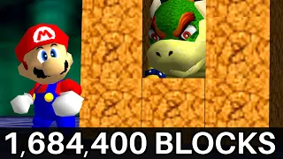 Can You Beat Super Mario 64 if Minecraft Blocks Fill Every Level? (Area 1)