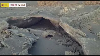 10/01/22 Explicación de la formación de un tubo volcánico y sus elementos Erupción La Palma IGME