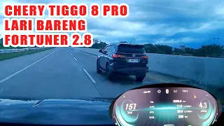 CHERY TIGGO 8 PRO LARI BARENG FORTUNER 2.8 😮