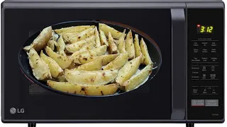 Potato Wedges - Cafe Style Instant Crispy & Fluffy Recipe in LG Microwave with Convection mode
