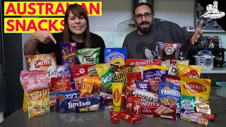 AMERICANS TRY AUSTRALIAN SNACKS & TREATS!