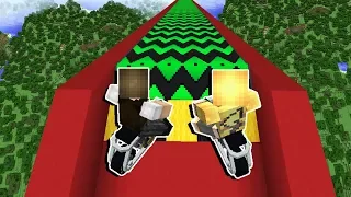 Minecraft: DESCEMOS DE MOTO A MAIOR RAMPA DO MUNDO!