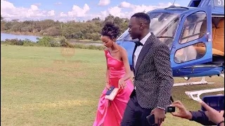 BUTITA AND HIS NEW GIRLFRIEND ARRIVES AT AKOTHEE WEDDING IN A CHOPPER