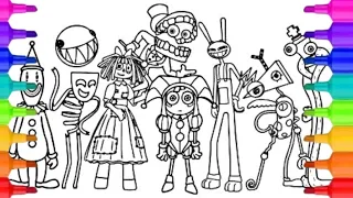 The AMAZING DIGITAL CIRCUS  New coloring page How to color all characters from Circus