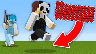 Minecraft Manhunt, But Jumping Heals You...