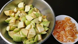 Мандарины+яблоко, получаем бомбически вкусное варенье 🍊🍏