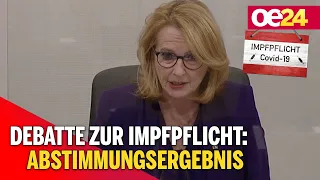 Debatte zur Impfpflicht: Abstimmungsergebnis