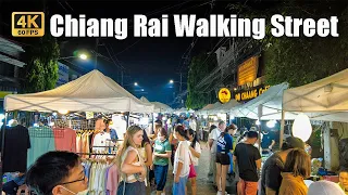 [4K🇹🇭] Chiang Rai Thailand | Night Walk at Chiang Rai Walking Street | Very Big Market | Mar 2023
