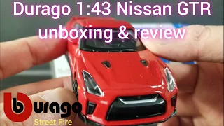 Bburago Street Fire 1:43 scale Nissan GTR unboxing & review