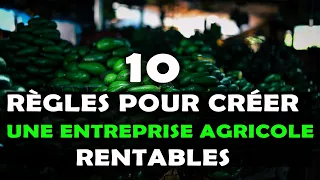 Voici 10 Règles à connaître pour créer une entreprise Agricole rentable en Afrique [AGRICULTURE]