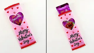 DIY Greeting Cards for Happy Valentines Day/Chocolate card/How to make greeting card for Valentine
