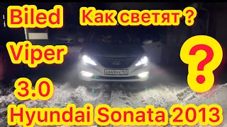 Hyundai Sonata 2013 установка biled viper 3.0 диоды в птф led в дальний мерцание линз ошибки