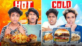 HOT 🥵 vs COLD 🥶 Food Eating Challenge 😂 We Talks #wetalks