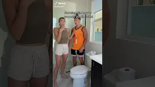Showing him how to use the toilet 😅 #shorts