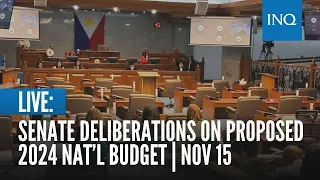 LIVE: Senate deliberations on proposed 2024 nat’l budget | Nov 15