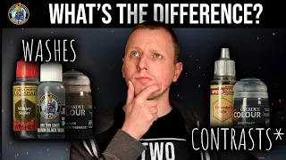 The difference between washes & contrast type paints.  Your questions answered.