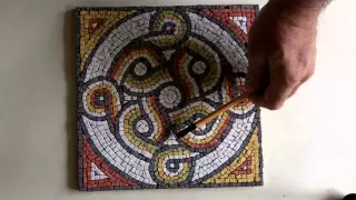 Roman mosaic kit - Four interwoven looped end hearts