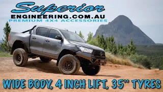 Superior Engineering Widebody N80 Toyota Hilux 4x4 Lifted 4 inch lift 35 inch tyres offroad