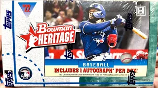 NEW RELEASE!  2022 BOWMAN HERITAGE HOBBY BOX!
