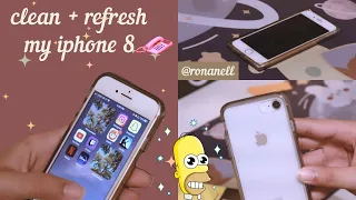 🧹 clean + refresh my iphone 8 w/ me 📱 | ronanell