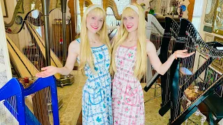 How many harps do the Harp Twins have? Harp Room Tour!