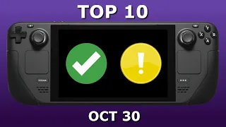 Top 10 Verified and Playable Steam Deck Games This Week - October 30