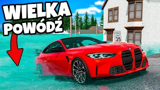 ❄️ UCIECZKA Z RUCHEM DROGOWYM OD POWODZI!? | BeamNG Drive