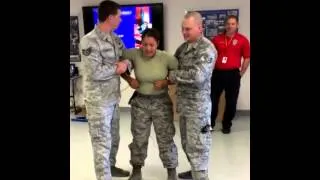 Beautiful Military Cadet gets hit with taser