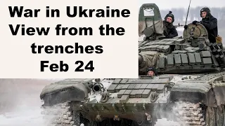 Russian Invasion of Ukraine. First day of War. 24 February 2022