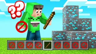 Playing MINECRAFT With ONLY 1 INVENTORY SLOT! (Impossible)