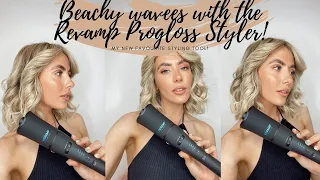 BEACHY WAVES AND SIDE BANG STYLING! | FAVE REVAMP STYLING TOOL | India Moon