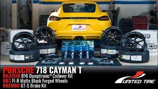 PORSCHE 718 CAYMAN T│BILSTEIN B16 DampTronic®│BREMBO GT-S Brake Kit│BBS FI-R Forged Matte Black