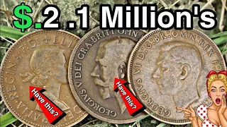 Top 3 Ultra UK one penny Rare UK One Penny 1963,1945 Worth up to Million's! Coins worth money!