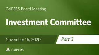 Investment Committee - Part 3 | November 16, 2020