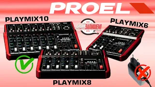 Микшерные пульты Proel PLAYMIX 6, 8, 10. USB вместо DC и нет проблем!