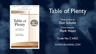 Table of Plenty - arr. Mark Hayes