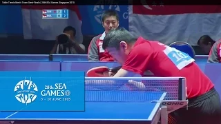 Table Tennis Men's Team Semi-Finals Singapore vs Indonesia Match 1 | 28th SEA Games Singapore 2015