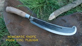 KNIFE MAKING / MAKING A NICE KITCHEN KNIFE FROM BROKEN TRACTOR DISC PLOUGH