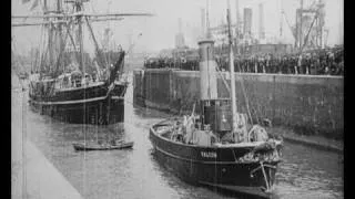 The Ship "Terra Nova" Leaving Harbour Towards the South Pole (1910)