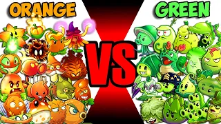 Team ORANGE vs GREEN Battlez - Who Will Win? - PvZ 2 Team Plant vs Team Plant