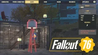 Fallout 76 Electricity Guide Camp Settlement; Building Lights, Power Generator, Conduits